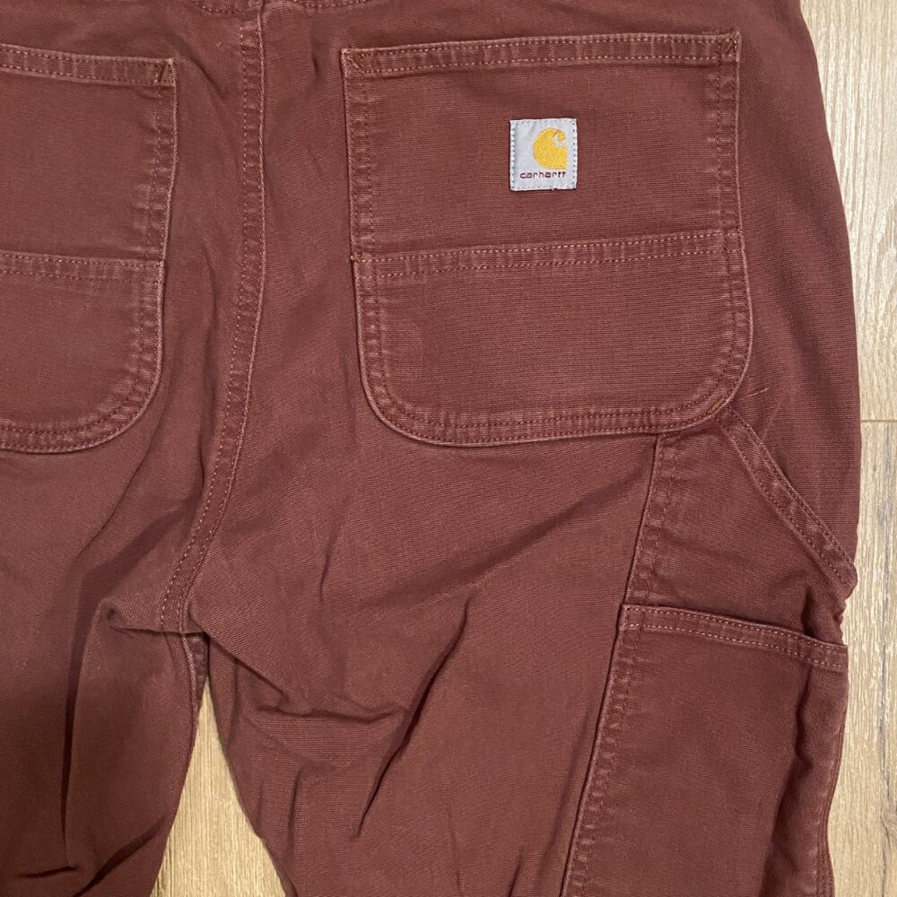 WOMENS 10S CARHARTT RUGGED FLEX RELAXED FIT CANVAS PANT BN5113-W
